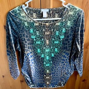 Chicos 3/4 Sleeve Blouse Size 1